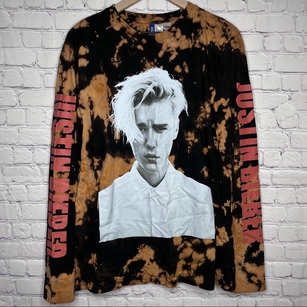 Custom Justin Bieber purpose world tour bleached tee